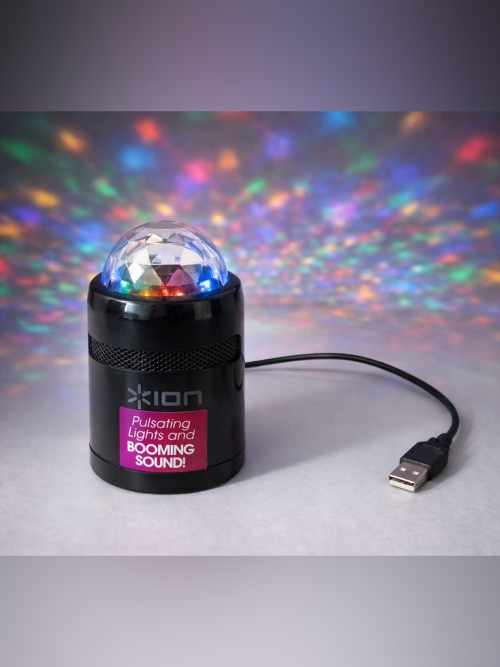USB Disco Light - Black - Pulsating Multi-Color Party Projector